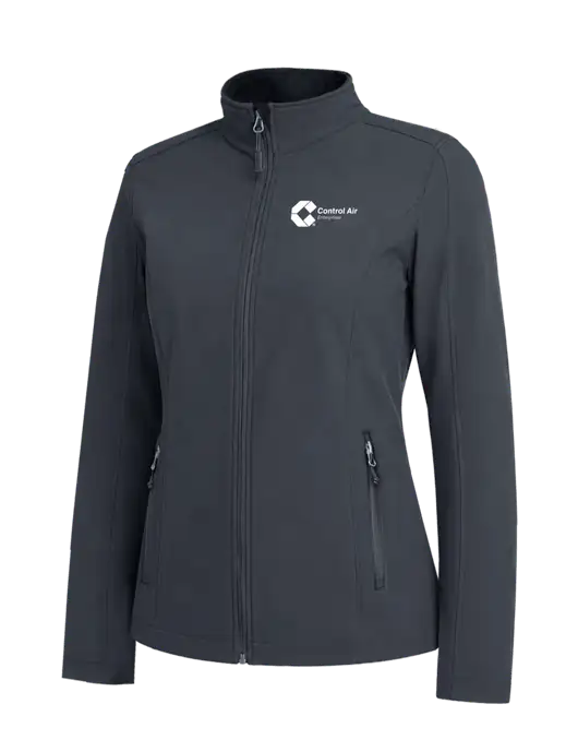 Charcoal Grey Womens Core Soft Shell Jacket w/Control Air Enterprises Logo