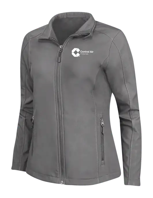 Medium Grey Womens Core Soft Shell Jacket w/Control Air Enterprises Logo