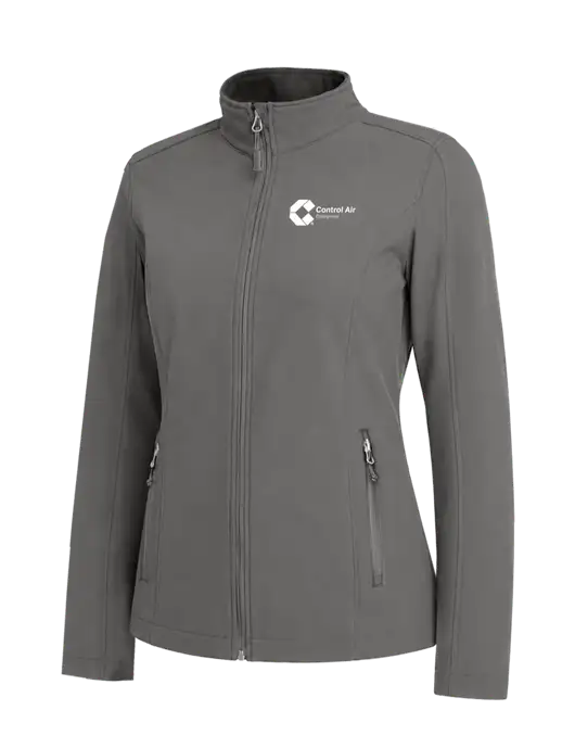 Medium Grey Womens Core Soft Shell Jacket w/Control Air Enterprises Logo