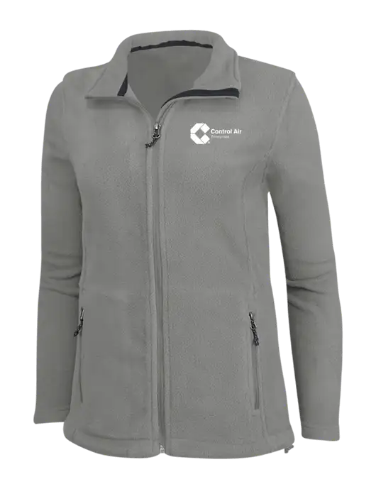 Womens Medium Grey Fleece Jacket w/Control Air Enterprises Logo