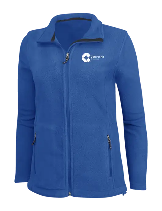 Womens Dark Royal Fleece Jacket w/Control Air Enterprises Logo