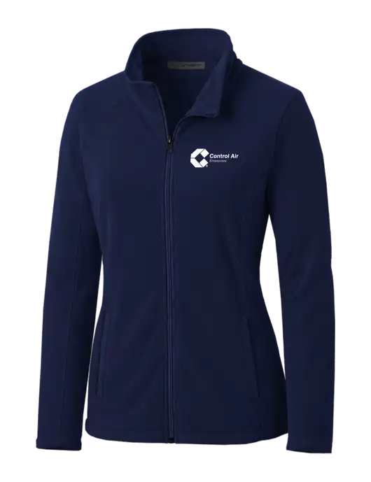 Navy Womens Microfleece Jacket w/Control Air Enterprises Logo