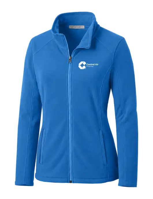 Light Royal Womens Microfleece Jacket w/Control Air Enterprises Logo