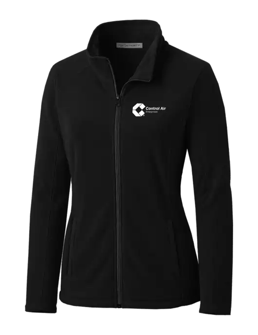 Black Womens Microfleece Jacket w/Control Air Enterprises Logo