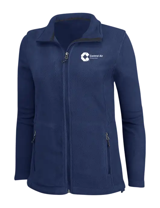 Womens Navy Fleece Jacket w/Control Air Enterprises Logo