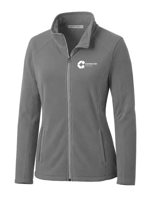 Medium Grey Womens Microfleece Jacket w/Control Air Enterprises Logo