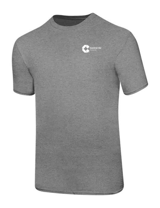 Ring Spun Light Heather Grey 4.5 oz T-Shirt w/Control Air Enterprises Logo