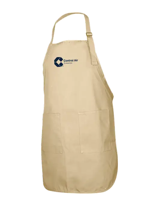 Full-Length Stone Apron With Pockets w/Control Air Enterprises Logo