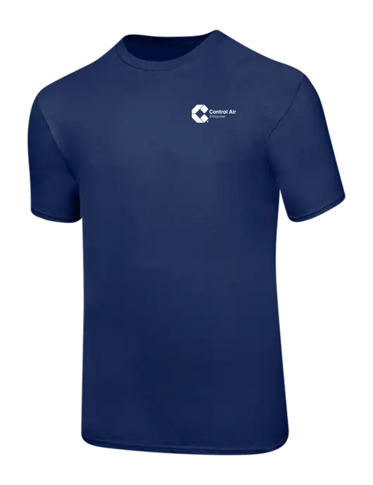 Ring Spun Navy 4.5 oz T-Shirt w/Control Air Enterprises Logo