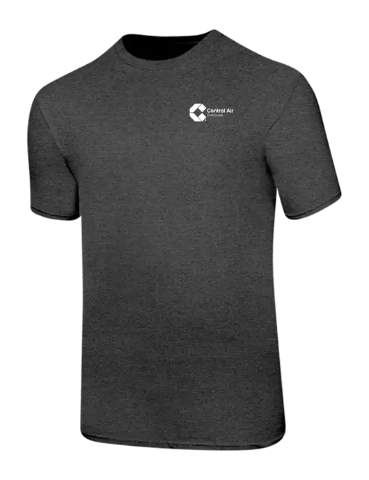 Ring Spun Dark Heather Grey 4.5 oz T-Shirt w/Control Air Enterprises Logo