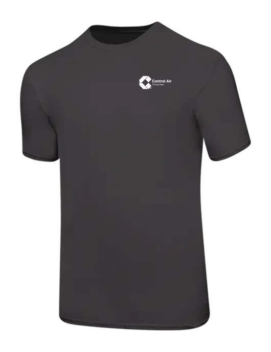 Ring Spun Charcoal 4.5 oz T-Shirt w/Control Air Enterprises Logo