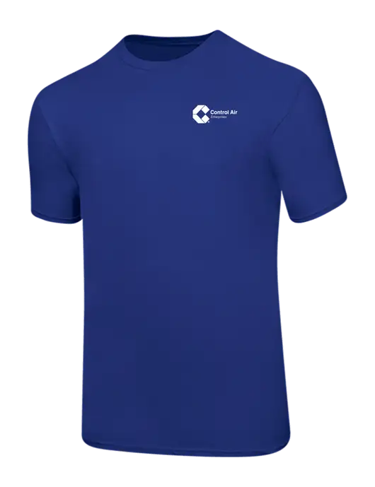 Ring Spun Royal 4.5 oz T-Shirt w/Control Air Enterprises Logo
