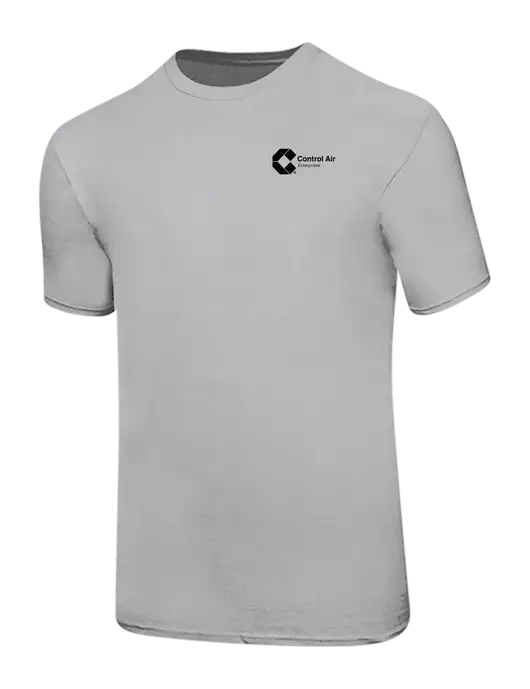 Ring Spun Silver 4.5 oz T-Shirt w/Control Air Enterprises Logo