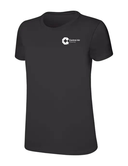 Womens Ring Spun Charcoal 4.5 oz T-Shirt w/Control Air Enterprises Logo