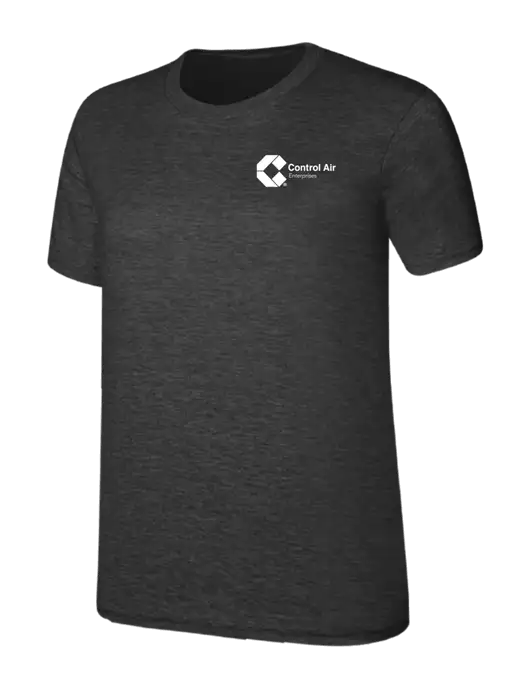 Womens Ring Spun Dark Heather Grey 4.5 oz T-Shirt w/Control Air Enterprises Logo