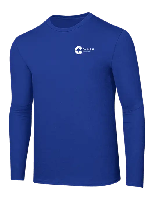 Ring Spun True Royal 4.5 oz Long Sleeve T-Shirt w/Control Air Enterprises Logo
