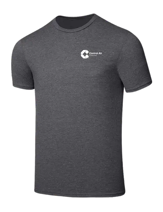 Seriously Soft Heathered Charcoal T-Shirt w/Control Air Enterprises Logo