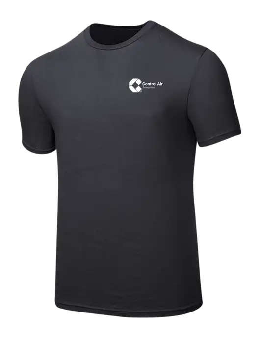 Seriously Soft Charcoal T-Shirt w/Control Air Enterprises Logo