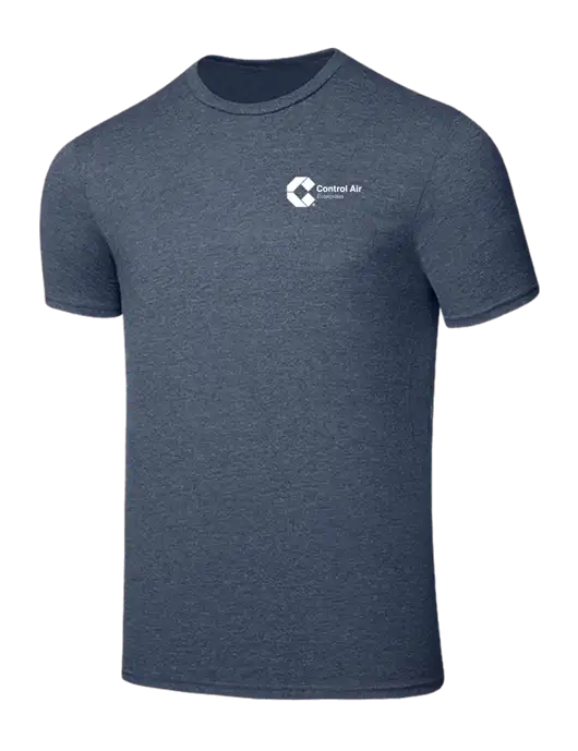 Seriously Soft Heathered Navy T-Shirt w/Control Air Enterprises Logo