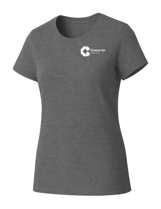 Womens Seriously Soft Grey Frost T-Shirt w/Control Air Enterprises Logo