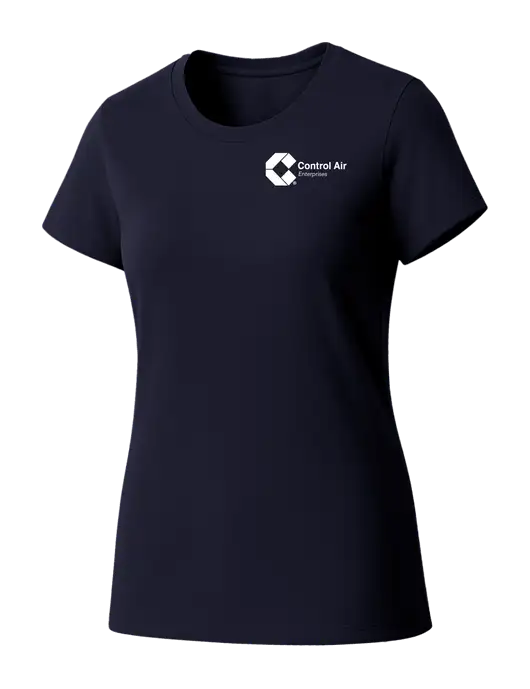 Womens Seriously Soft New Navy T-Shirt w/Control Air Enterprises Logo