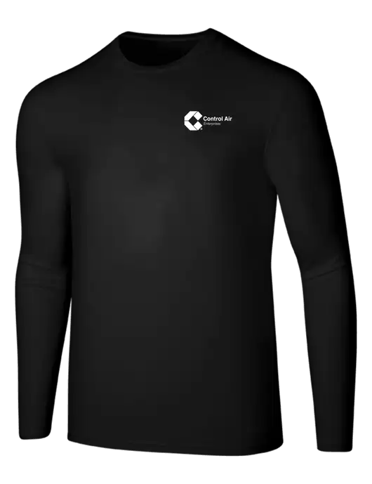 Seriously Soft Black Long Sleeve T-Shirt w/Control Air Enterprises Logo