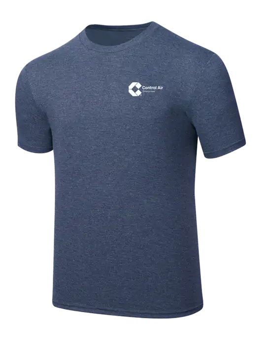 Simply Soft Navy Frost 4.5oz  Poly/Combed Ring Spun Cotton T-Shirt w/Control Air Enterprises Logo