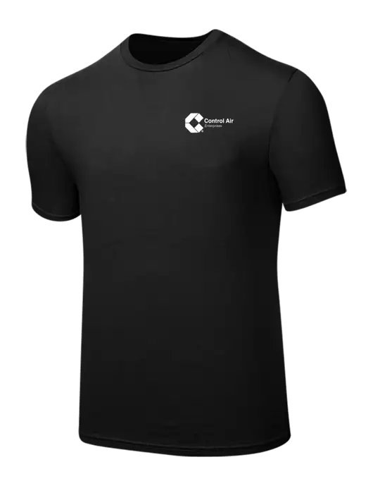 Seriously Soft Black T-Shirt w/Control Air Enterprises Logo