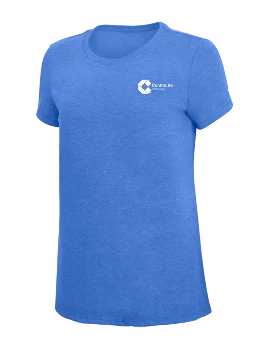 Womens Simply Soft Royal Frost 4.5oz  Poly/Combed Ring Spun Cotton T-Shirt w/Control Air Enterprises Logo