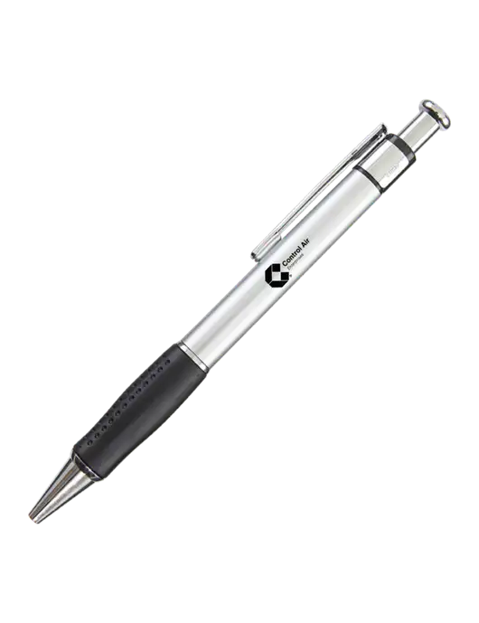 Malta Silver Pen - Black Ink w/Control Air Enterprises Logo