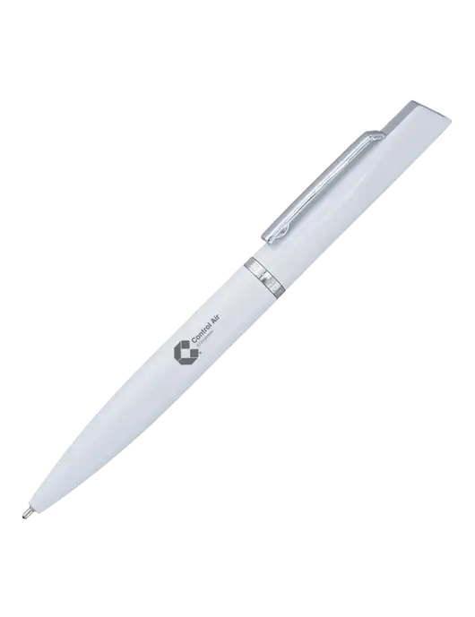 Santos White Pen - Black Ink w/Control Air Enterprises Logo
