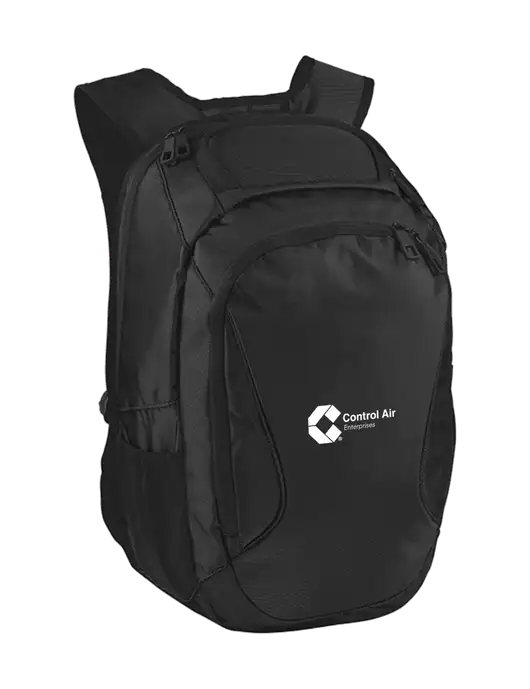 Stealth Black Laptop Backpack w/Control Air Enterprises Logo