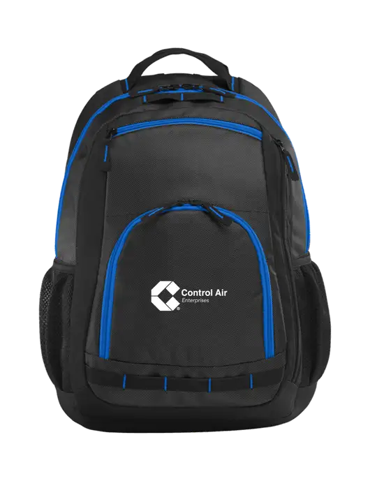 Xtreme Black/Dark Grey/Royal Blue Backpack w/Control Air Enterprises Logo
