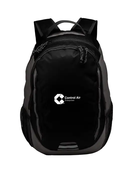 Ridge Black/Dark Charcoal Laptop Backpack w/Control Air Enterprises Logo