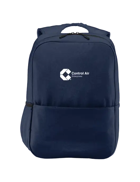 Access Square Laptop River Blue Navy Backpack w/Control Air Enterprises Logo