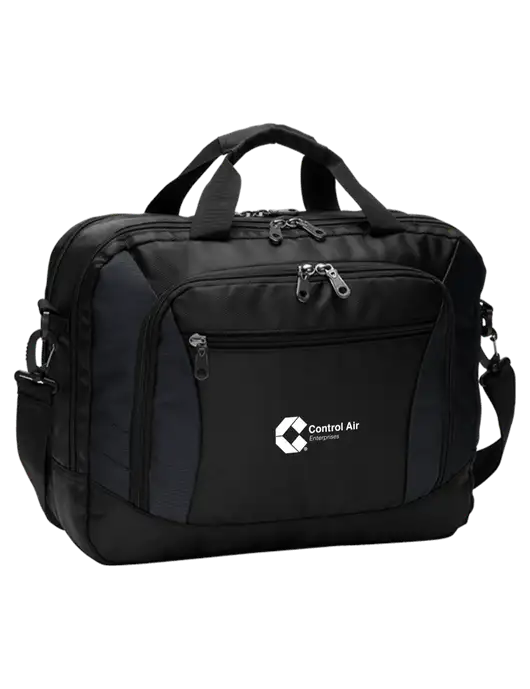 Commuter Black Laptop Briefcase w/Control Air Enterprises Logo