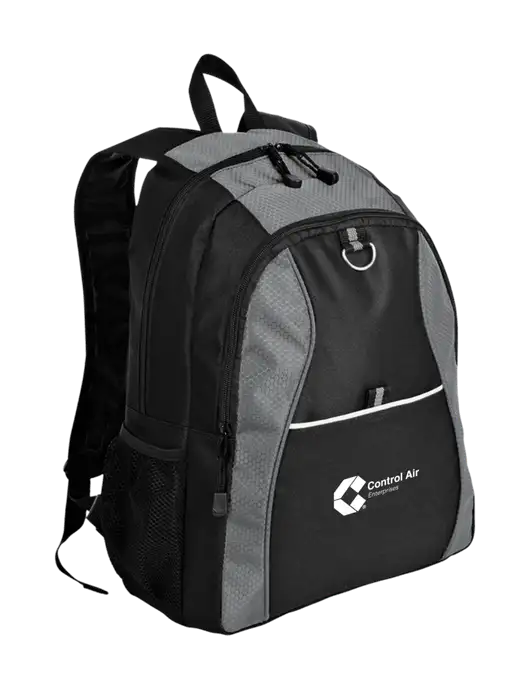 Honeycomb Grey/Black Backpack w/Control Air Enterprises Logo