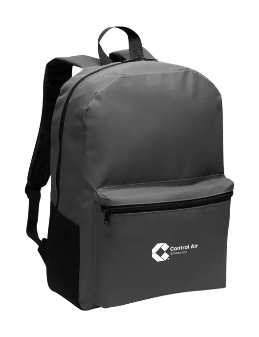 Casual Dark Charcoal Lightweight Laptop Backpack w/Control Air Enterprises Logo