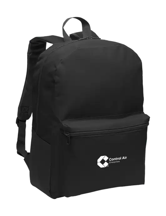Casual Black Lightweight Laptop Backpack w/Control Air Enterprises Logo