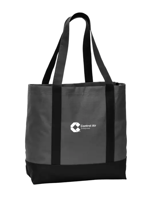 Carryall Charcoal/Black Day Tote Dark w/Control Air Enterprises Logo