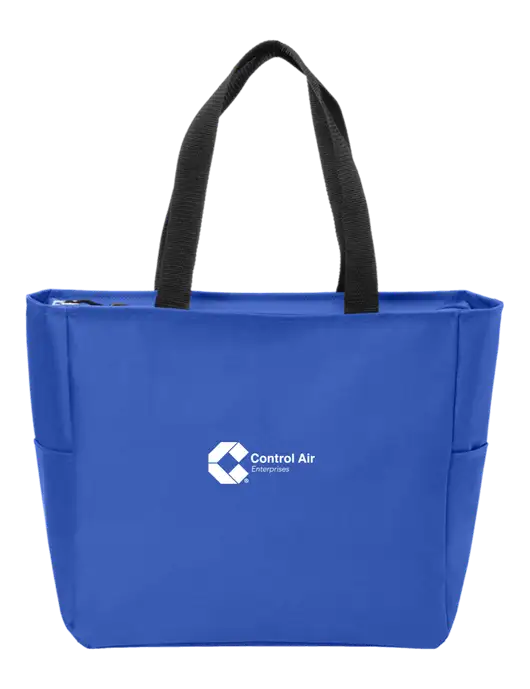 Everyday True Royal Zip Tote  w/Control Air Enterprises Logo