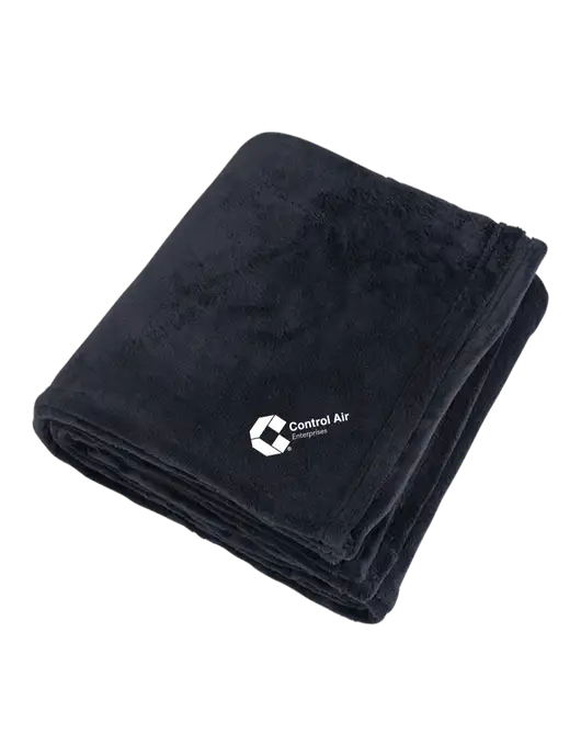 Mountain Lodge Black Blanket w/Control Air Enterprises Logo