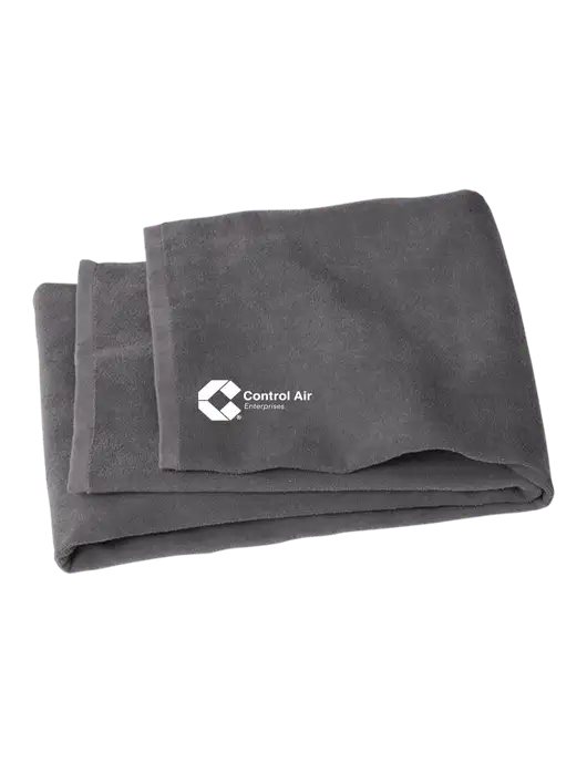Graphite Beach Towel w/Control Air Enterprises Logo