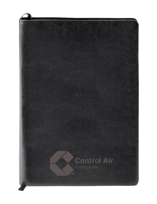 Fabrizio Black Soft Cover 5.75 x 8.125 Journal w/Control Air Enterprises Logo