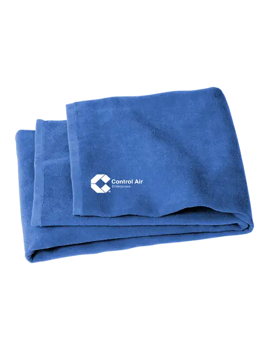 Royal Beach Towel w/Control Air Enterprises Logo