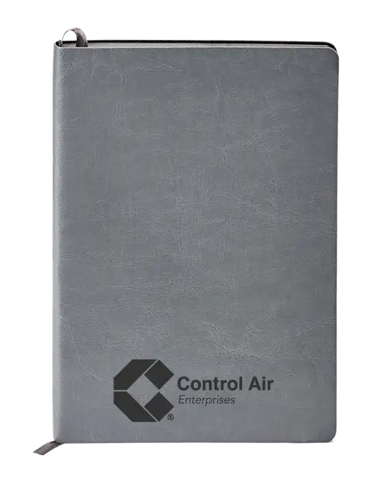 Fabrizio Grey Soft Cover 5.75 x 8.125 Journal w/Control Air Enterprises Logo