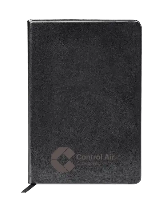 Fabrizio Black Hard Cover 5.75 x 8.3 Journal w/Control Air Enterprises Logo