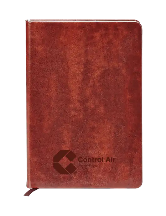 Fabrizio Brown Hard Cover 5.75 x 8.3 Journal w/Control Air Enterprises Logo