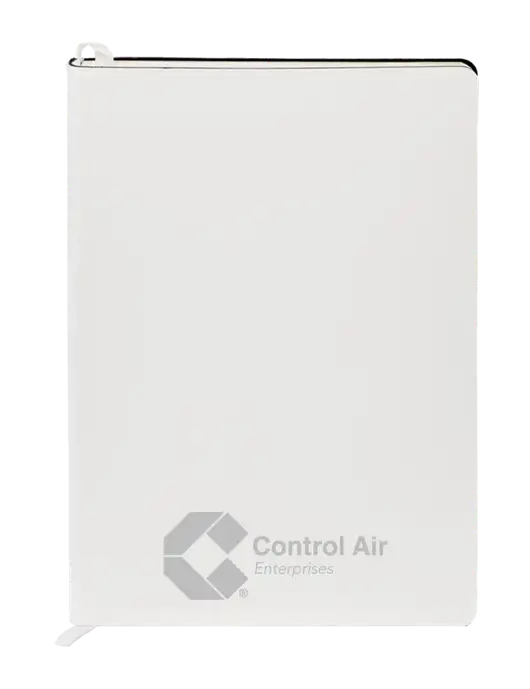 Fabrizio White Soft Cover 5.75 x 8.125 Journal w/Control Air Enterprises Logo