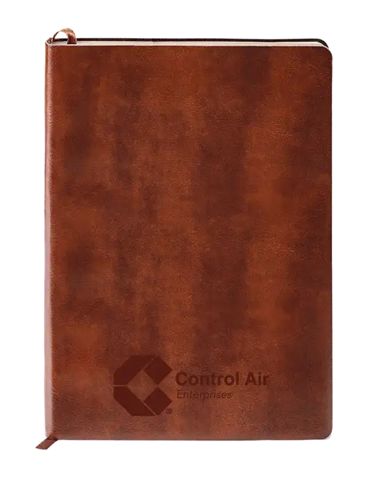 Fabrizio Brown Soft Cover 5.75 x 8.125 Journal w/Control Air Enterprises Logo